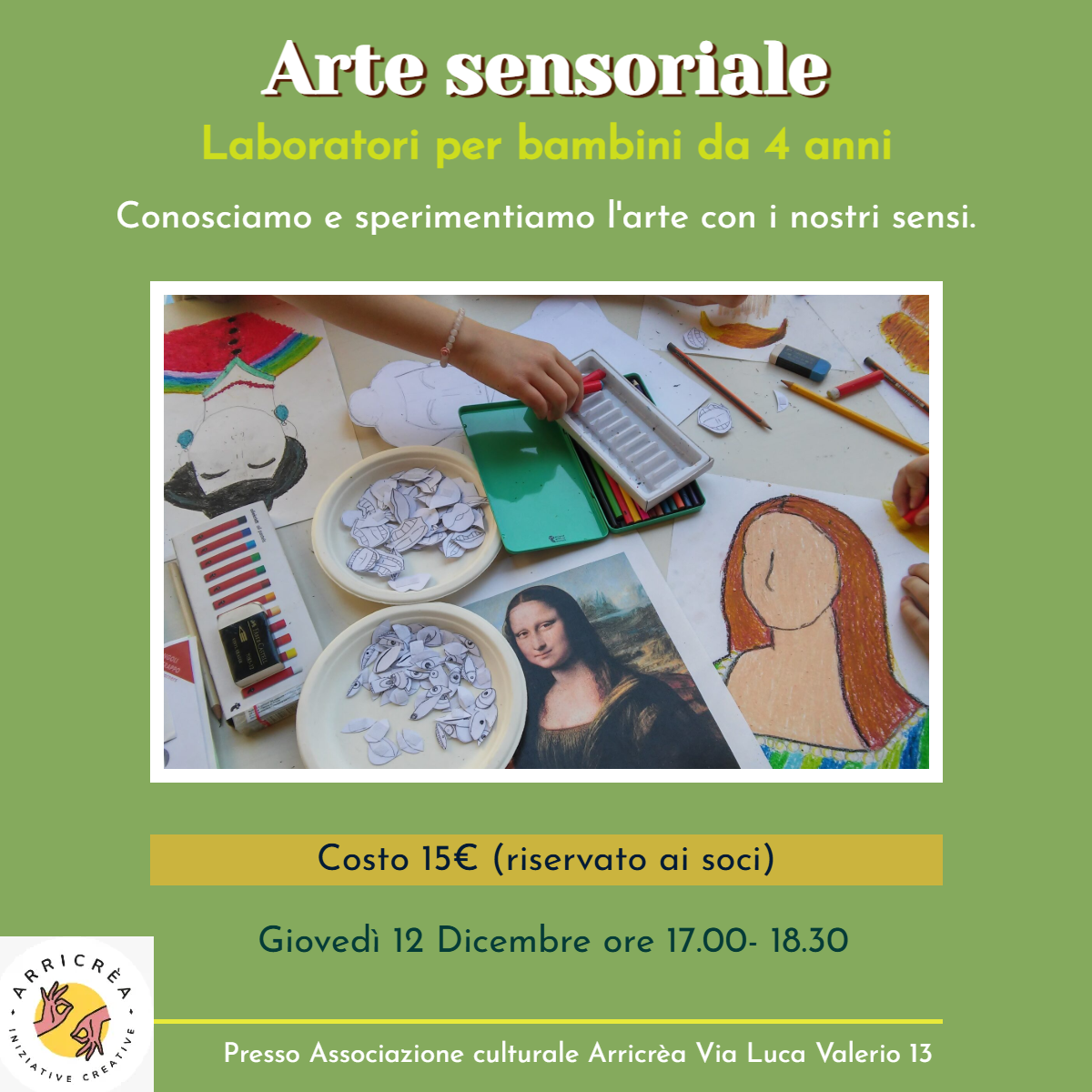 2024/12/12 – Laboratorio di arte sensoriale per bambini