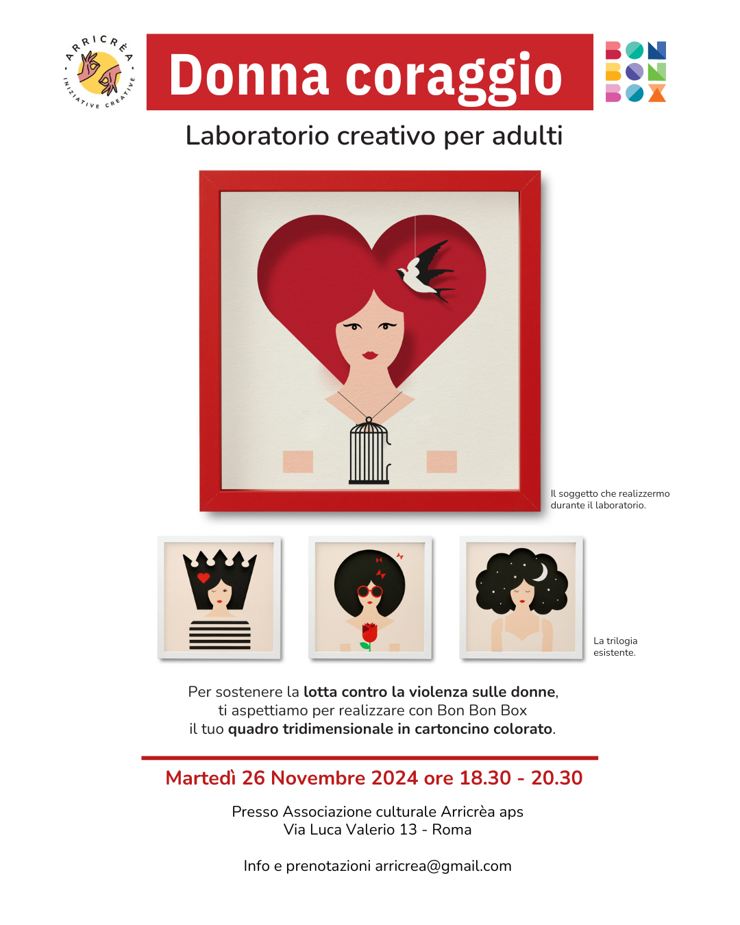 2024/11/26 – Lab “Donna Coraggio” con Bon Bon Box