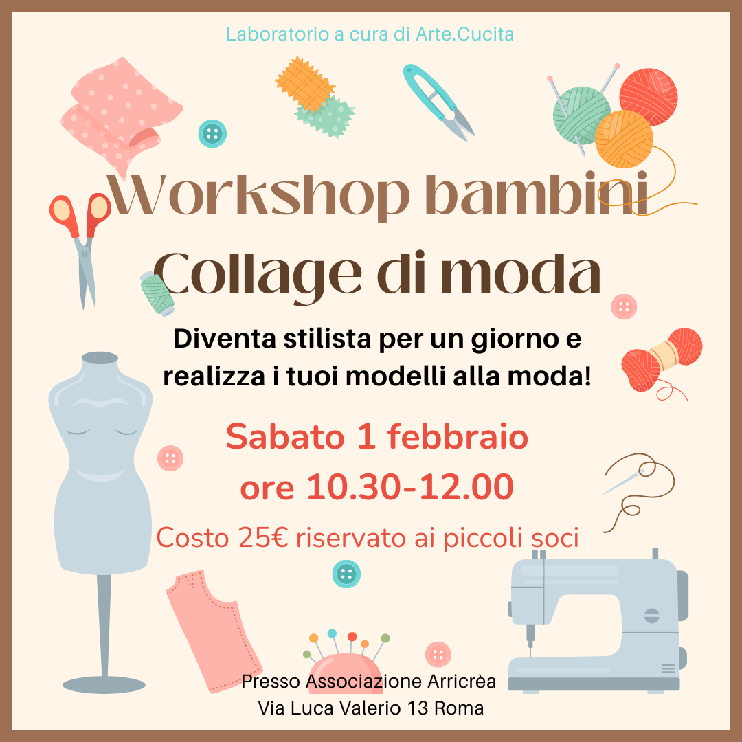 2025/02/01 – Workshop collage di moda per bambini