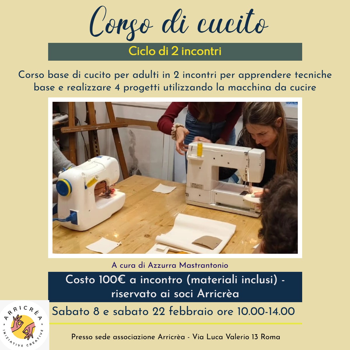 2025/02/08 – Corso di cucito base per adulti