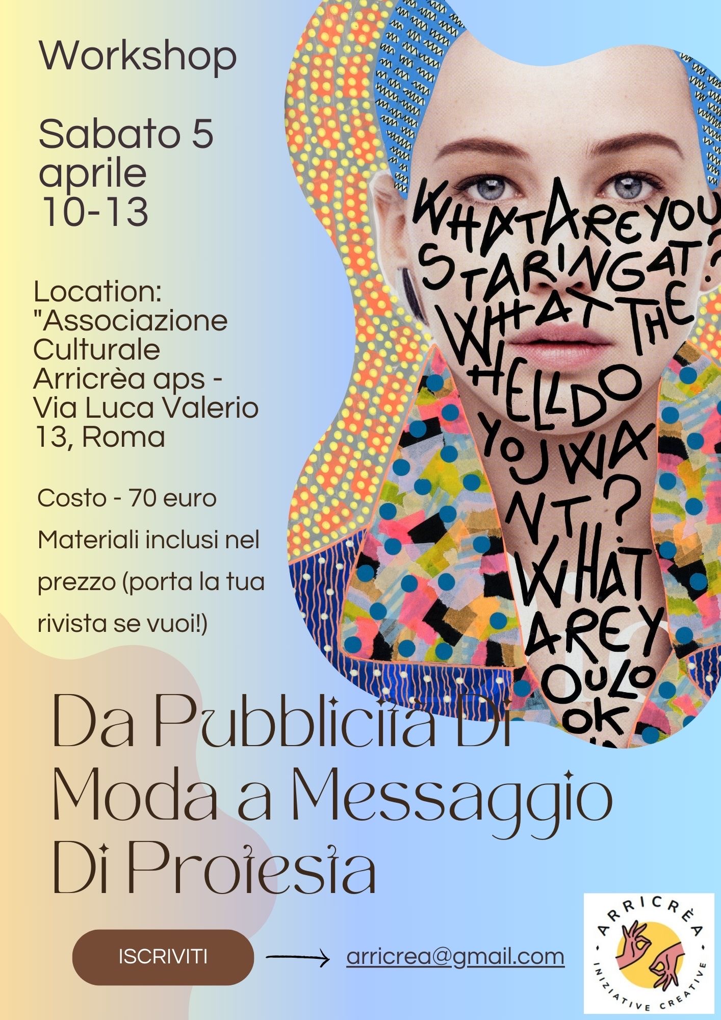 2025/04/05 –  Workshop Da Pubblicità Di Moda a Messaggio Di Protesta 