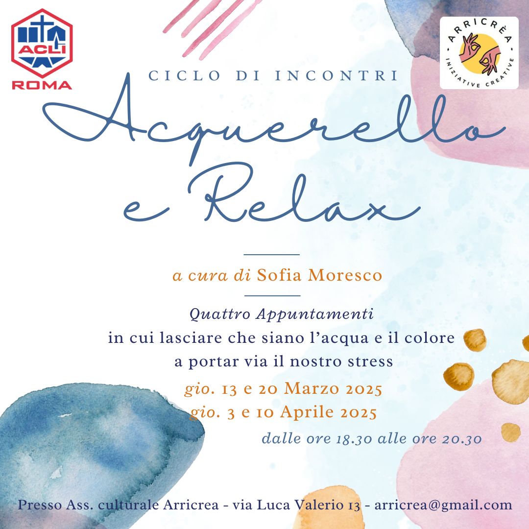 2025/03/20 – Acquerello e relax ciclo di 4 incontri